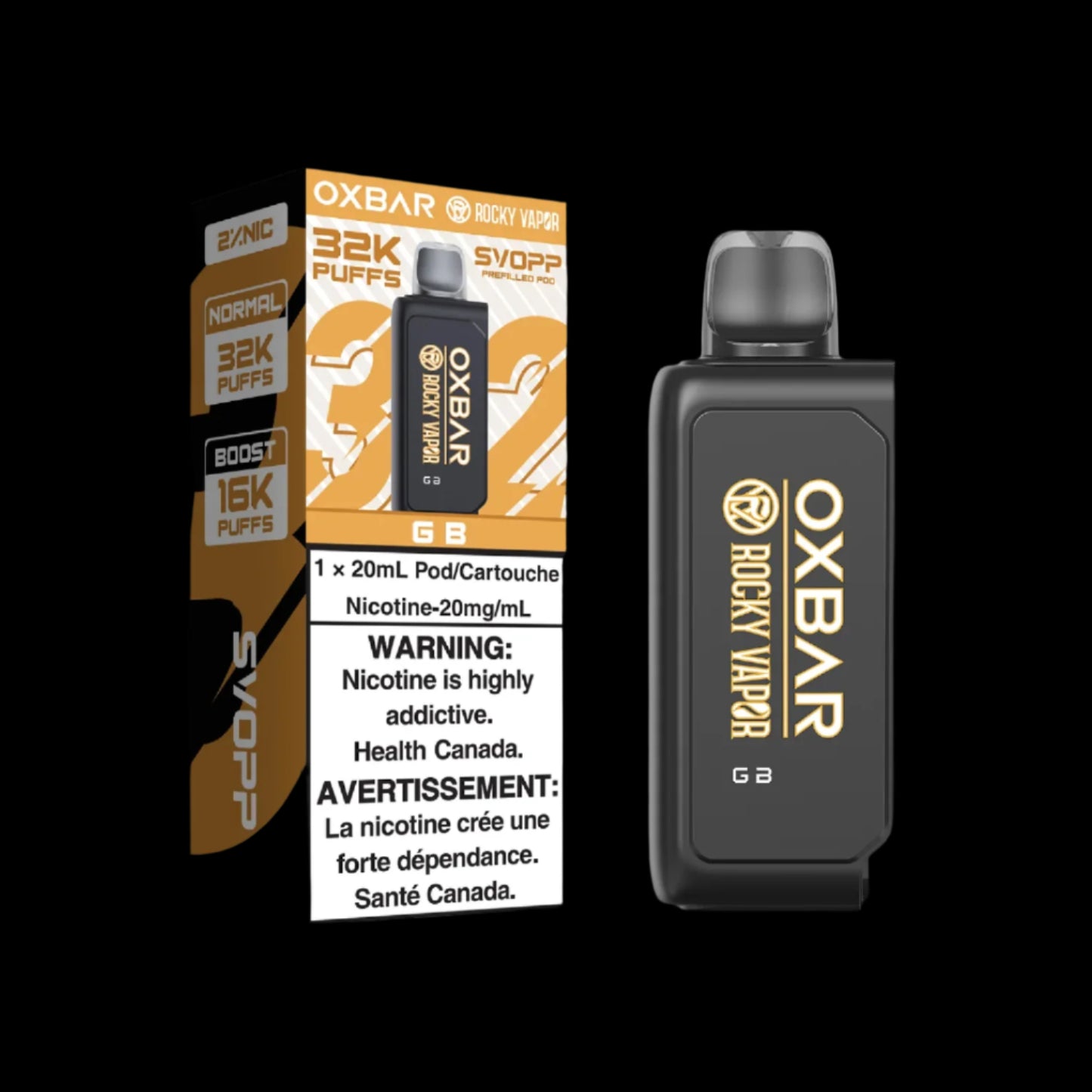 Svopp Rocky Vapor Oxbar [Prefilled Pod] 32K